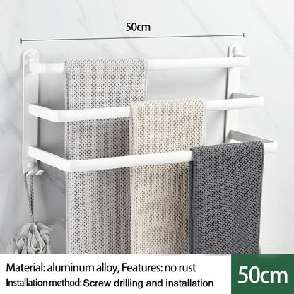 Single-layer/Double-layer/Triple-layer Towel Holder, Towel Storage,  Towel Rack  for Bathroom/Kitchen. Multi-layer Wall-mounted Towel Rack