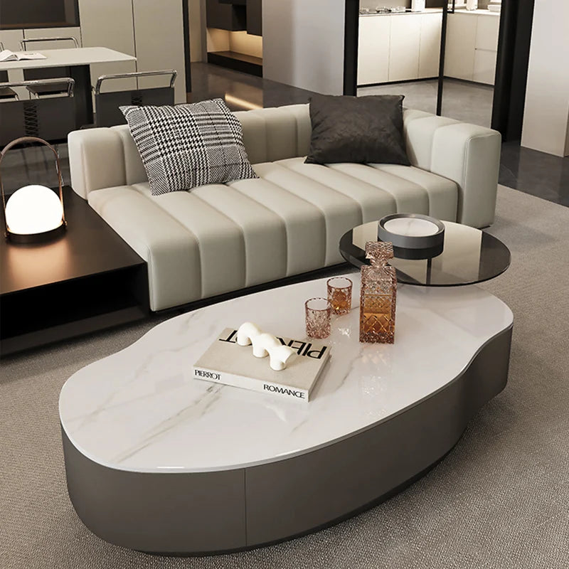 Standing Minimalist Side Table, Luxury Nordic,  Space Saving Coffee Table,  Salon Furniture