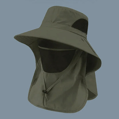 Summer Sun Hats, UV Protection for  Outdoor Hunting,  Fishing Cap For Men /Women Hiking, Camping,  Visor Bucket Hat Neck Flap, Fisherman Hat