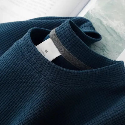 Men's Summer Waffle Round Neck,  Short Sleeve T-Shirt.   Comfortable,Breathable Short-Sleeved Top for Casual Wear.  Sound Perfect for a FATHERS DAY Gift!!!