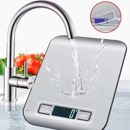 Digital Kitchen Scale  with LED Display, 5kg/1g Stainless Steel Panel Electronic Scales. Home,  Jewelry, Food , Snacks, Etc.