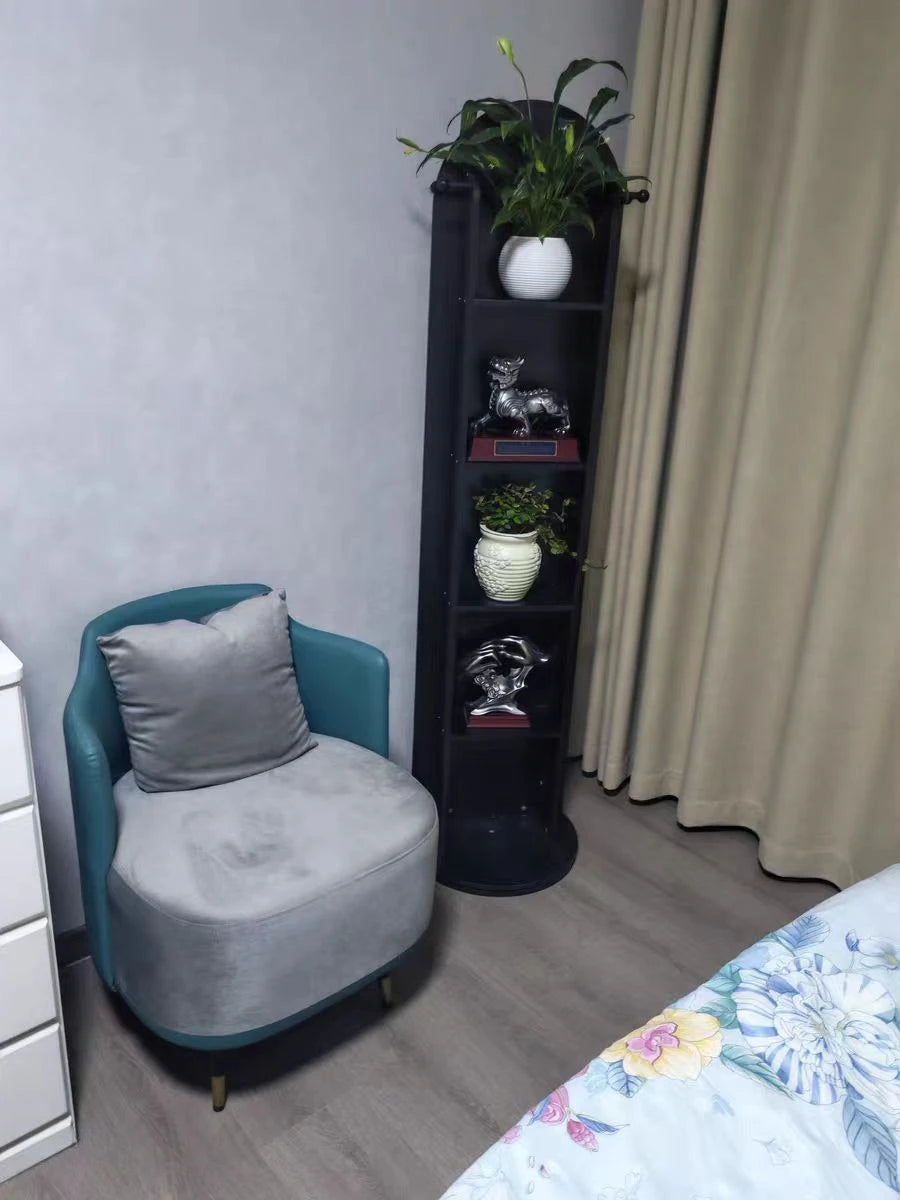 360° Rotating Full Length Floor Mirror with Storage Shelves,  Modern Standing Dressing Mirror for Living Room  or  Bedroom Furniture