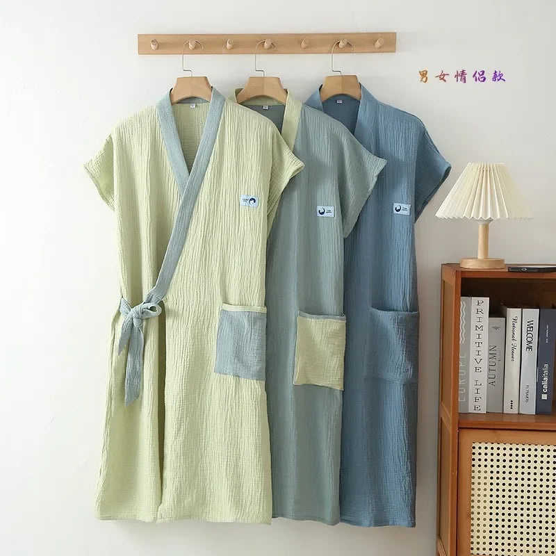 Multi Colors" Couples " Bath Robes.  Wearable Sleeveless Womens/Mens Cardigan Croosover style.
