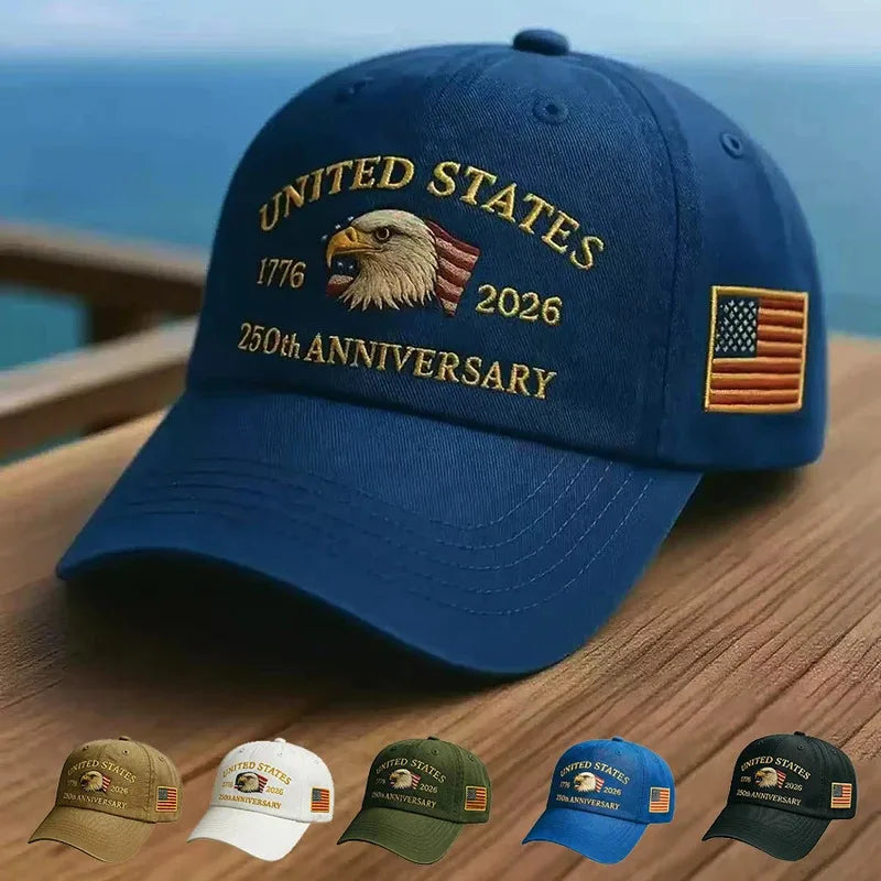 2026 New 250th Anniversary Hat USA Patriotic Baseball Caps.   Eagle Embroidered Baseball Hats for Men Women 250 Year Anniversary