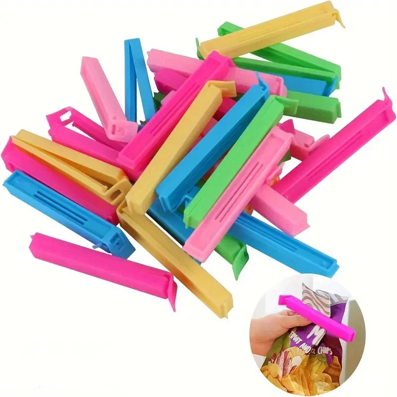 5-30pcs Colorful Sealing Clips.  Moisture-Proof,  Fresh-Keeping Snack Bag SealClamp s for any Bags (Reusable Kitchen Accessory)