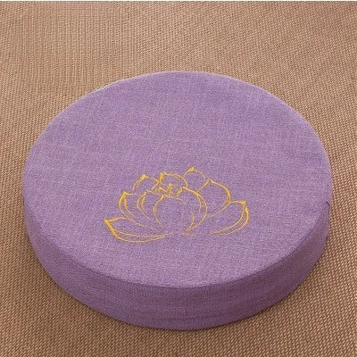 40X6CM Yoga Meditation Linen Cushion Hard Lotus Texture Meditation Cushion Backrest Pillow,   Removable Washable