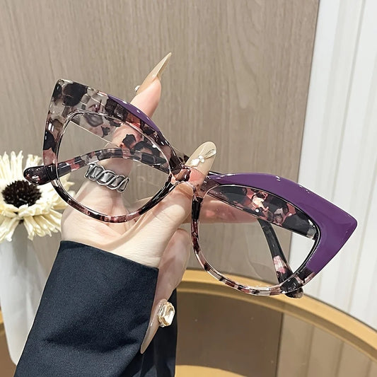 New style Stylish Cat-Eye Glasses with Unique Blue Light Blocking Feature.   Retro-Style Eyewear Designed for Women with Color.  The only combination of color that isnt available is BLUE/LEOPARD.  Everything else is Very Good