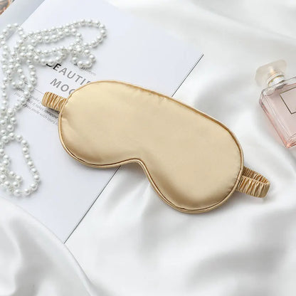 Double-Sided,  Silk,  Sleeping Eyeshade  for Light Blocking,  Breathable Travel,  Sleep Eye Mask  Shields,  Protective Safety Goggle Eye Wear.  Apricot and Light Coffee are the  least available, then golden, white, gray, foll