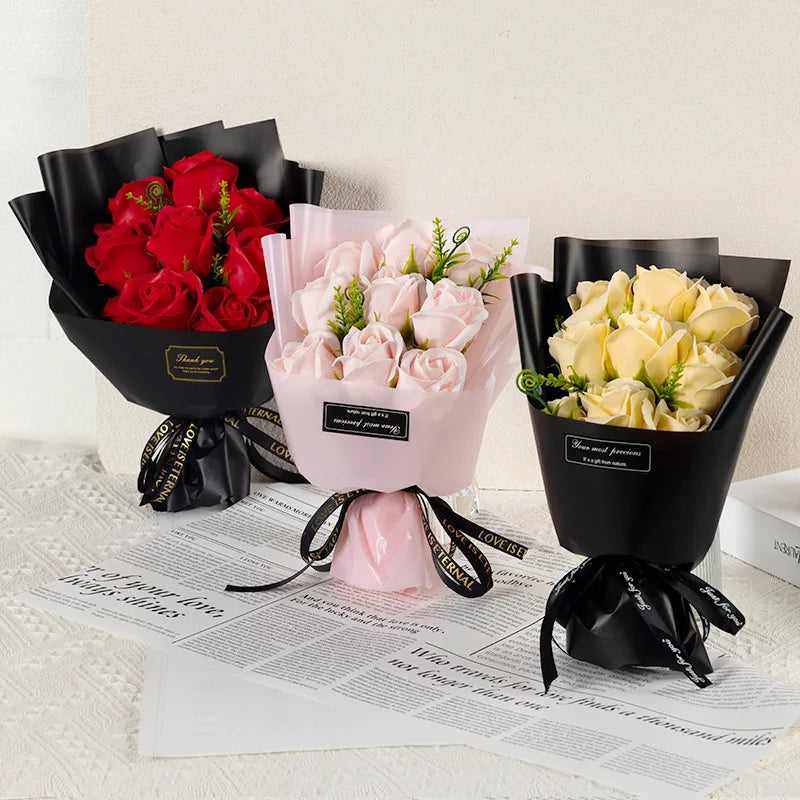 // Heads of Soap Flower Roses for Bouquet of  Artificial Flowers for  MOTHERS DAY GIFT, Christmas /Wedding /Birthday Party /Valentine's Day DIY Gift Home Decoration