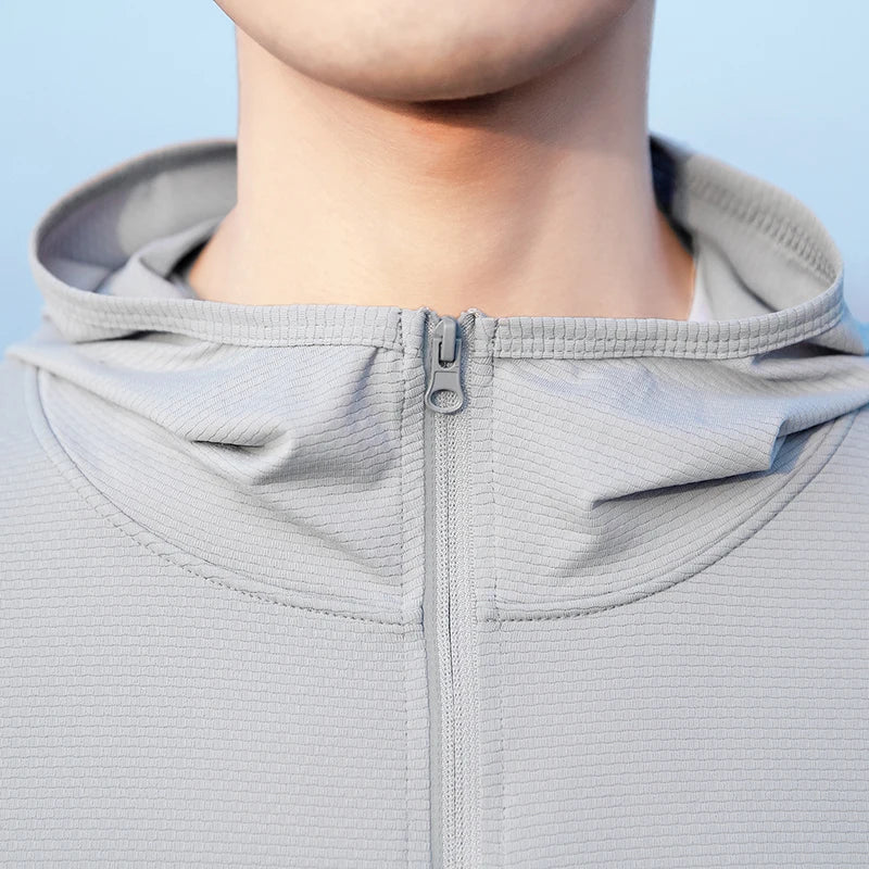 Unisex Summer,  New UPF 50+ UV Sun Protection Hoodie Jacket,. Men  and Womens  Lightweight Hiking Outdoor Long Sleeve Sun Shirt/ Coat