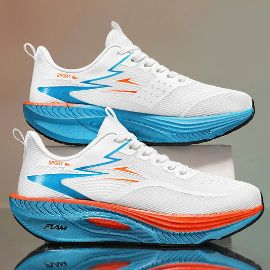 Marathon Men/Womens Sports Running Shoes,  Carbon Board Air Cushion, Breathable, Lightweight,  Comfortable,  Athletic Nonskid Sneakers