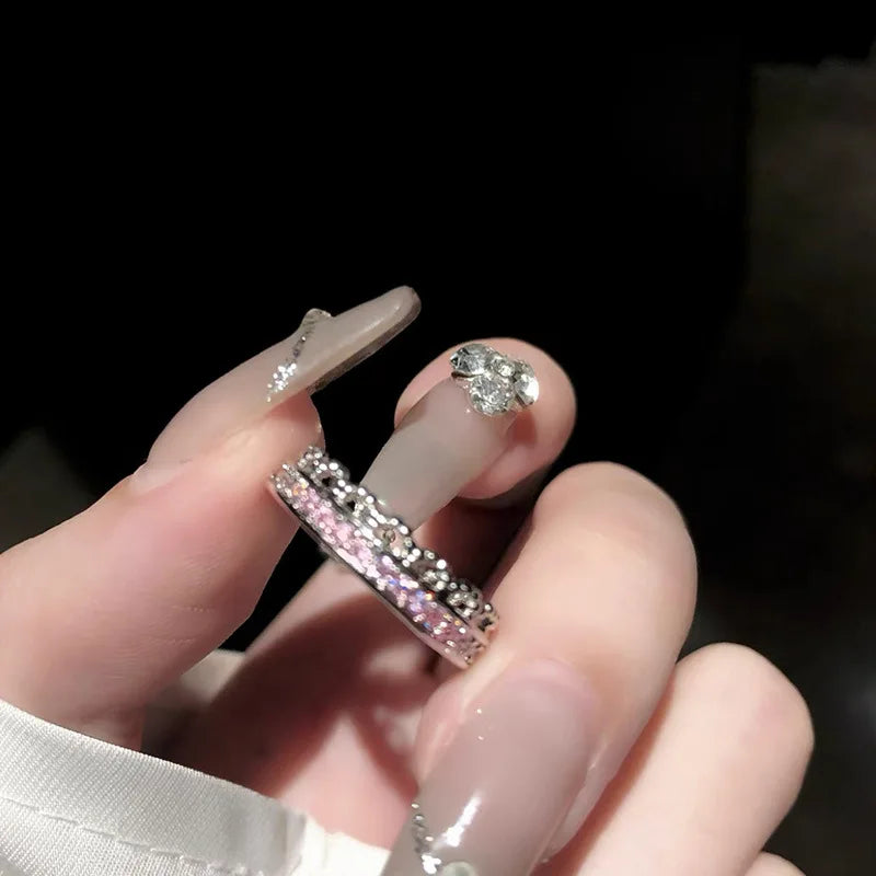 Newly  Arrived Romantic,  Lovely Pink Bowknot Design  for Females.  Exquisite Jewelry Ring with Micro Bow Tie,  'Zircon' for Party and Dating