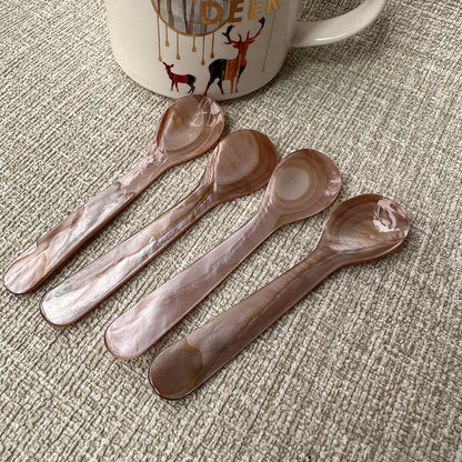 9-13CM Natural Shell for Ice Cream, Coffee, Caviar Spoon.  Mother of Pearl Seashells.  Stirring Spoons  for dessert coffe