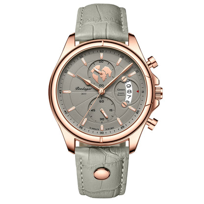 Luxury Mens  Wristwatch,  Chronograph Date,  Waterproof,  Leather.  Mens  Watch,  Quartz, Men's Watches
