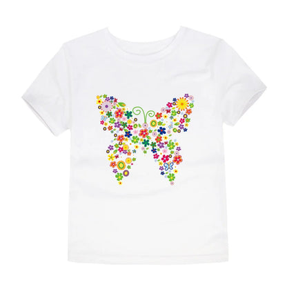 T-shirts with Flower Print for Teenage Girls.