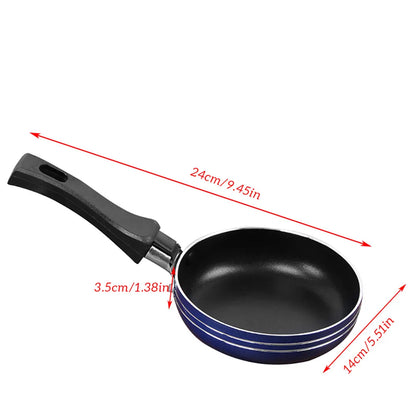 12cm/14cm/16cm Mini Frying Pan, Non-Stick Steel Frypan  Random Colors