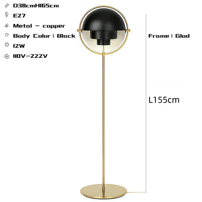 Modern Gubi Floor Lamps For Living Room, Home Decor Designer with Black Gold Metal Standing Lights