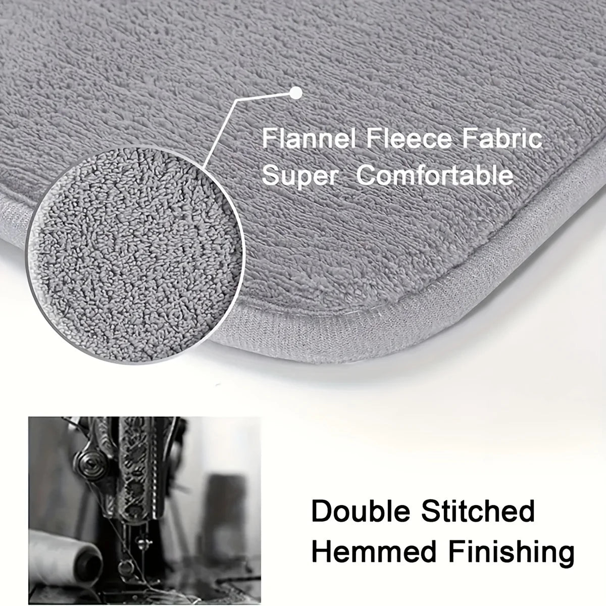 Solid color bathroom absorbent  mat,  thick sponge shower room non-slip mat,  flannel  and dirt-resistant.