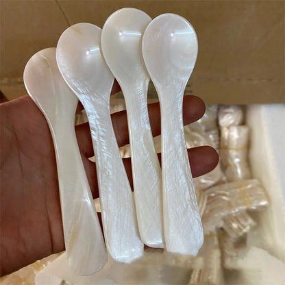 9-13CM Natural Shell for Ice Cream, Coffee, Caviar Spoon.  Mother of Pearl Seashells.  Stirring Spoons  for dessert coffe
