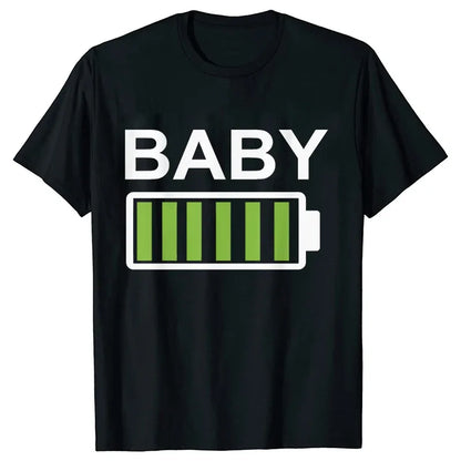 Battery Print T-Shirt Daddy,  Mommy,  Daughter,  Son,  Baby, Matching Family Clothes, Dad Mom and Me,  Kids , Baby Classic Tees