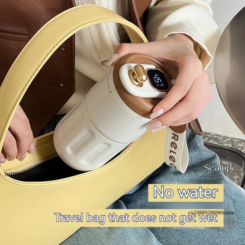 Intelligent Digital LED Temperature Display Coffee Cup.   Stainless Steel Thermo Bottle Keeps Cold and Hot, Thermal Mug Sports Cup
