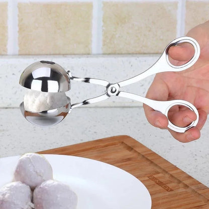 Meat Ball Maker of  Stainless Steel.  Round Rice Ball Shaper,  Spoon Meatball Making Mold,  Non-Stick Kitchen Gadget