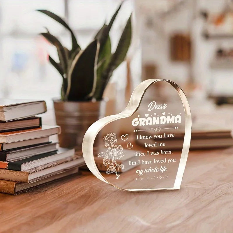 Grandma Heart Sign - Perfect Birthday & Christmas Gift from Grandchildren and a Perfect gift for MOTHERS DAY