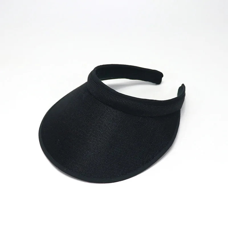 Style "A" is all gone( With the 3 Stripes. ) Styles "B" and "C" are available.  Summer,  Empty Top Straw Hat for Women, Outdoor for Sunscreen .  Visor for  Female,  Handmade,  UV Protection, Big Brim Sun Hat/Visor.    The pi