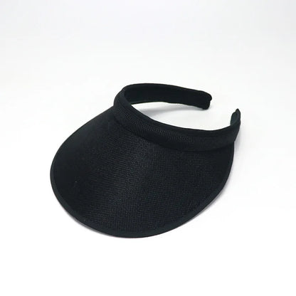 Style "A" is all gone( With the 3 Stripes. ) Styles "B" and "C" are available.  Summer,  Empty Top Straw Hat for Women, Outdoor for Sunscreen .  Visor for  Female,  Handmade,  UV Protection, Big Brim Sun Hat/Visor.    The pi
