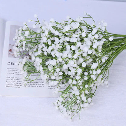 90 Headsof  Artificial Flowers /Bouquet,  61cm Plastic Gypsophila Fake Flower for Home Decor,  Wedding , Party Decorations,  Vase Accessories. A  "few " white bundles remain.  Tiffany Blue and Light Purple have ample availabl