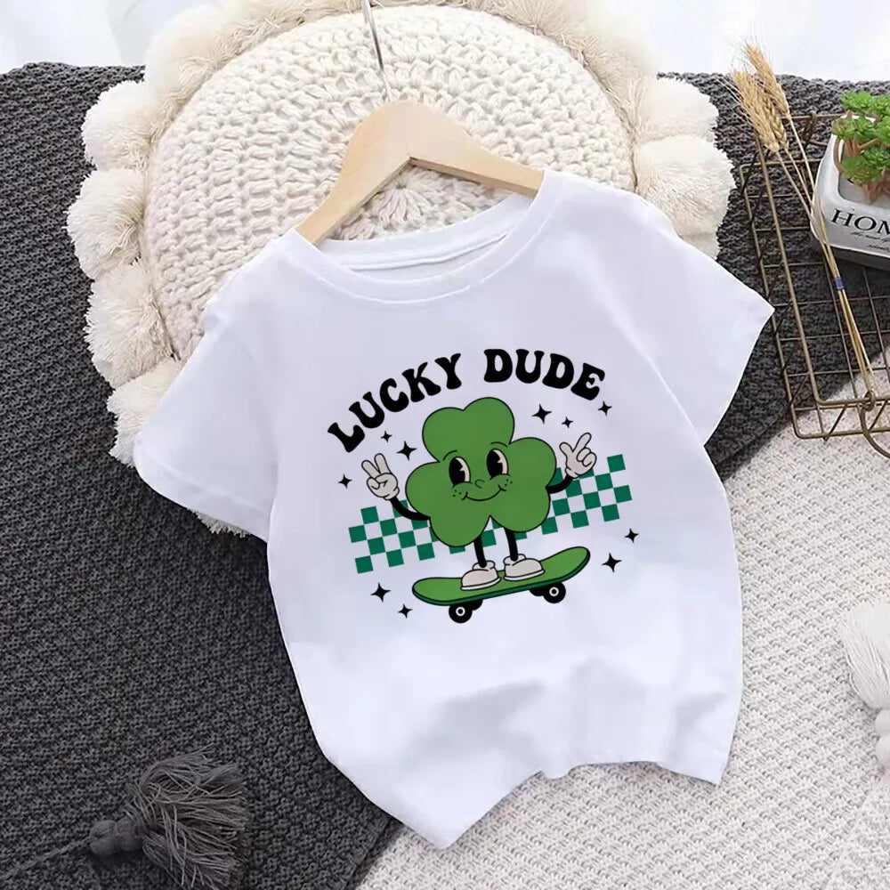Mr Lucky Charm Print Kids T-shirt,  Children .  St. Patricks Day Shirt Boy/ Girl Clothes,  St. Patricks Day Toddlers  Outfits