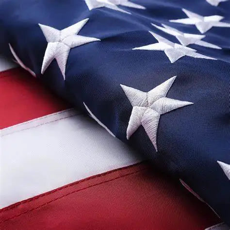 Heavy Duty US 3x5 Feet Waterproof Nylon.  ""Embroidered Stars"  and  "Sewn Stripes" ,  USA/ American Flag