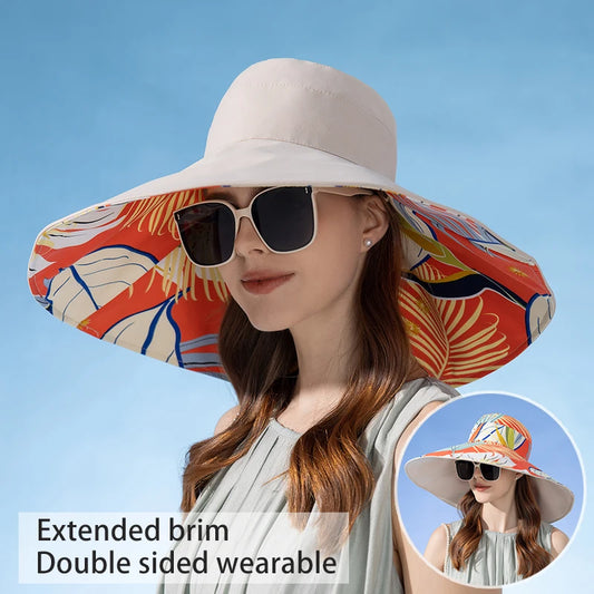 100% Cotton European and American Cross border Women's New Double sided Fisherman Hat  for Summer,  Enlarged brim Sun hat.  4 Styles, all reversible so........$ patterns and 4 contrasting colors. I KNOW Im grabbing a couple!