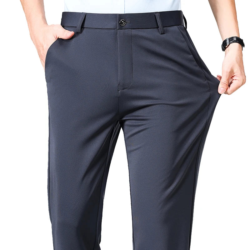 Summer Autumn Thin Trousers for  Men.  Formal Dress Suit Pants,  Work Pants Quality/ Business Casual Pants,  Black, and Colors,  Long Pants