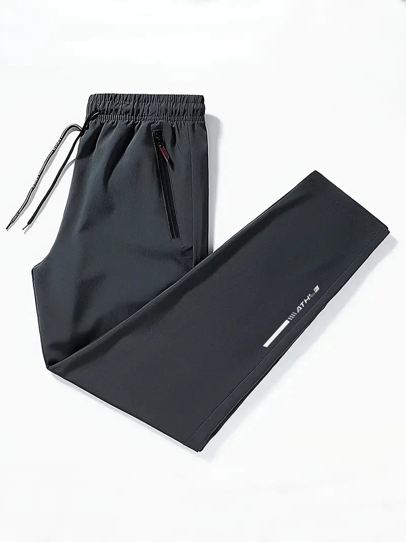 Soft Men's Casual Straight Pants,  Stretch Elastic Waist,  Jogger,  Classic Blue /Black/ Gray Trousers with Plus Sizes