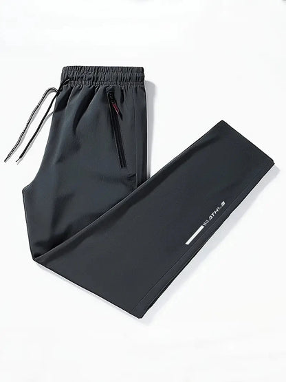 Soft Men's Casual Straight Pants,  Stretch Elastic Waist,  Jogger,  Classic Blue /Black/ Gray Trousers with Plus Sizes