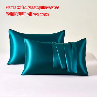 2pcs Satin Pillowcase for Skin and Hair, Satin Pillow Cases Set of 2 Soft Breathable Smooth Cooling Pillow Covers for Sleeping, Great Gifts.  Lots of colors BUT, GOLD is Hughley AVailable!!!  All others Drop down a Lot so  BL