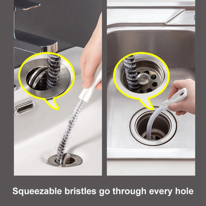 Pipe Dredging Brush hair colloection.  Sewer Sink Cleaning Brush /Drain Cleaner,  Flexible  tool