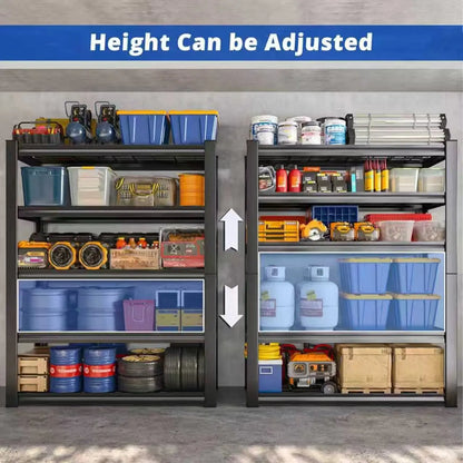 72" Adjustable Metal Double Layer Column Shelving, Commercial Grade Utility Rack for Warehouse, Basement, Kitchen, Pantry