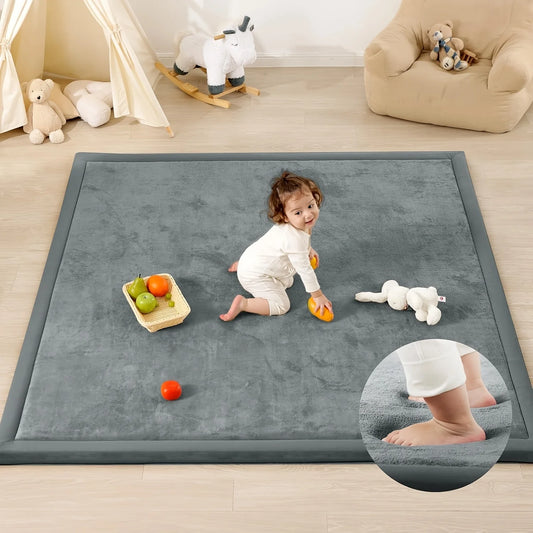 Carpet For Floor 3cm Thick with Memory Foam.Playpen Mat With Non-slip Bottom For Living Room.Soft Velvet Minimalist Carpet