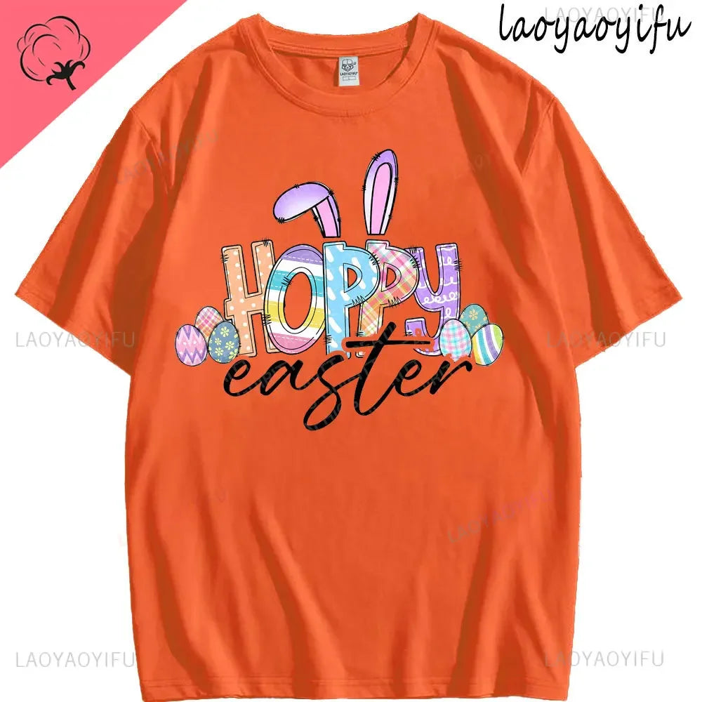 Bunny with Sunglass Unisex Retro Aesthetic T-shirt Funny. Happy Easter Bunny,  Cotton Tshirt, Ears  and Cute Rabbit