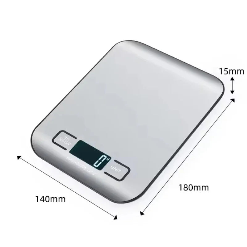 Digital Kitchen Scale  with LED Display, 5kg/1g Stainless Steel Panel Electronic Scales. Home,  Jewelry, Food , Snacks, Etc.