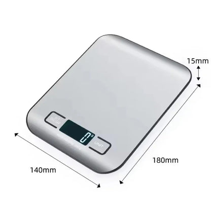 Digital Kitchen Scale  with LED Display, 5kg/1g Stainless Steel Panel Electronic Scales. Home,  Jewelry, Food , Snacks, Etc.