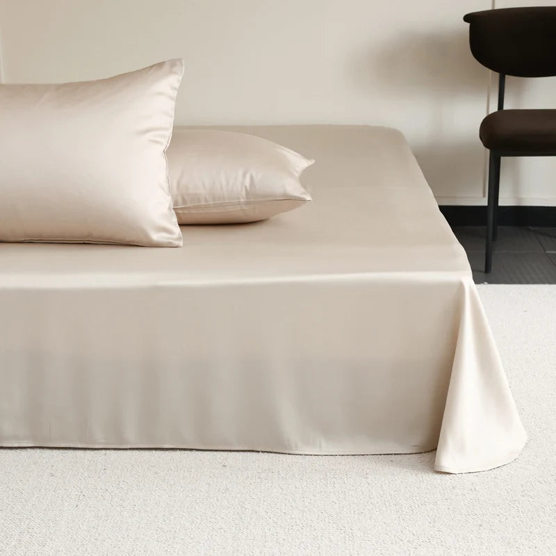 100% Mulberry Silk 4/6pcs Bed Sheet Set, Luxury Silk Fitted Sheet Flat Sheet Pillowcase, Washable Soft