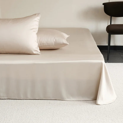 100% Mulberry Silk 4/6pcs Bed Sheet Set, Luxury Silk Fitted Sheet Flat Sheet Pillowcase, Washable Soft