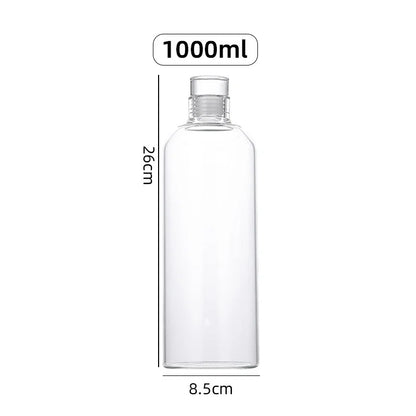 300-1000ML Glass Water Bottle, Large Capacity, Multi-function Creative, Portable, Transparent Bottle