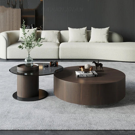 Coffee Table for Living Room Table, Nesting Neatly Round Coffee Tables,  Center Tables Living Room,  Balcony  Room Furniture