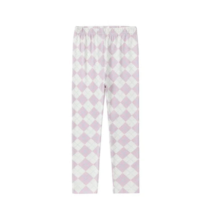 spring summer argyle plaid, soft dress set with  footie P. J's,  Familyfamily matching clothing