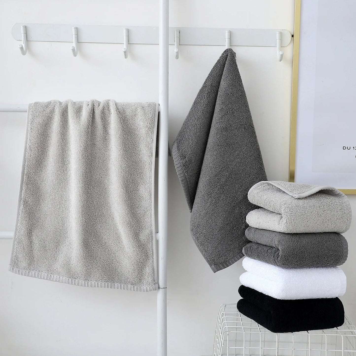 30*50cm Pure Cotton Plain Towel Is Soft, Absorbent and Lint-Free, Suitable for Home Bathroom Bathing