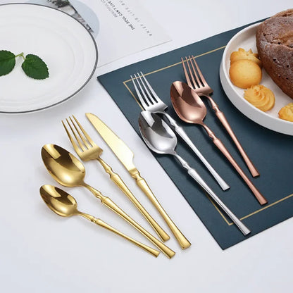 20/30/40Pcs Dinnerware Set,  Stainless Steel Knife,  Fork,  Spoon Cutlery.  Tableware Set, Kitchen Flatware, Dinner Silverware Table Set
